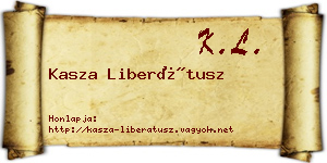 Kasza Liberátusz névjegykártya